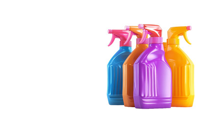Dishwashing Detergent Bottles on Transparent Background