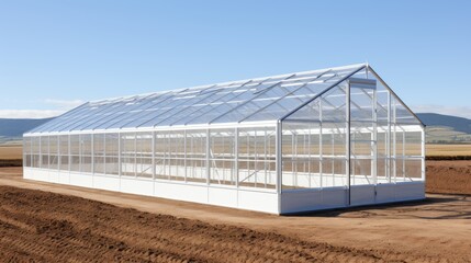 Large greenhouses for beautiful flower cultivation and growth in a spacious environment