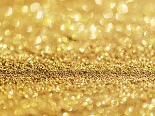 Sparkling golden powder. Festive background. - 757257770
