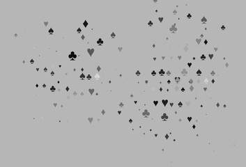 Obraz premium Light Silver, Gray vector cover with symbols of gamble.