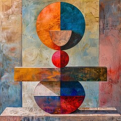 a painting of a geometric figure
