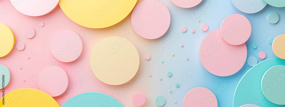 Wall mural a colorful background with many circles of different sizes