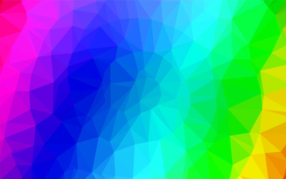 Light Multicolor, Rainbow vector abstract polygonal texture.