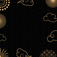 May Asian American and Pacific Islander Heritage Month. Illustration with text, Chinese pattern. Asia Pacific American Heritage Month, Vector