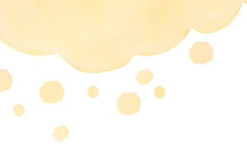 水彩で描いたレモンイエローの背景フレーム