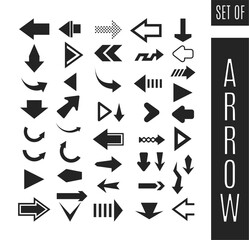 arrow vector shape,collection of direction silhouette illustrations