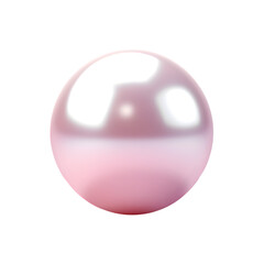 Obraz premium Pink pearl isolated on transparent background