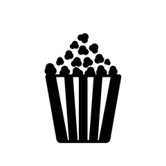 Popcorn symbol icon isolated on white background