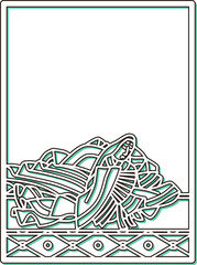 シンプルカラーシャドウ百人一首　右近