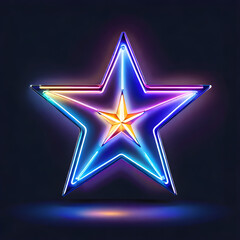 Obraz premium Indigo Brilliance: Elevating Spaces with Star-Shaped Light Bulbs.(Generative AI)
