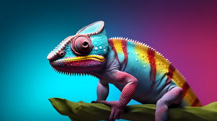 Fototapeta premium Colorful chameleon