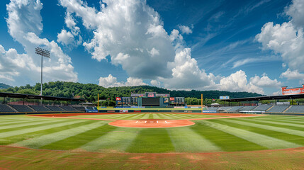 Howard J. Lamade Stadium Williamsport Pennsylvania, Famous Baseball Stadium Hosting Little League World Series, Sports Venue, Generative AI

