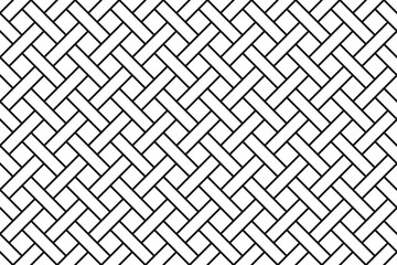 Seamless pattern white crosshatch with black line isolated on white background