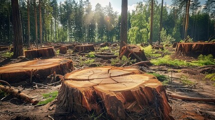 Exploring the Impact of Deforestation through the Many Stumps of a Summer Forest