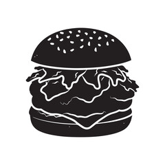 burger silhouettes