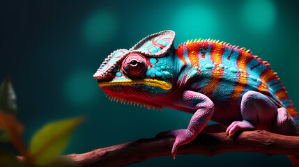 Fototapeta premium Colorful chameleon