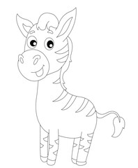 Zebra Coloring book page for kids