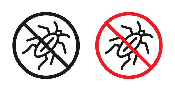 Insect Infestation Control Vector Icon Set. Bug Management vector symbol for UI design.