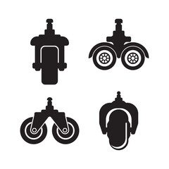 Caster Wheel Icon Vector Art Illustration