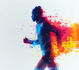 Silhouette Of A Man Running