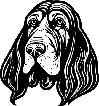 Basset Hound - Minimalist and Flat Logo - Vector illustration
