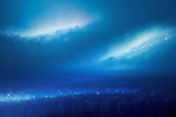 Fototapeta premium Dark blue and glow particle abstract background