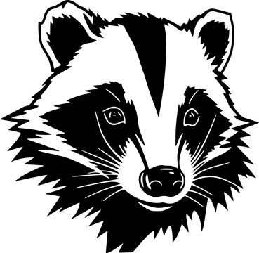 recommend clip art: Badger - Minimalist and Flat Logo - Vector illustration