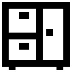 almirah icon, simple vector design