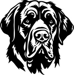 Rottweiler Dog | Minimalist and Simple Silhouette - Vector illustration