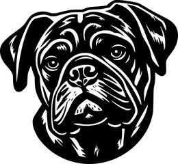 Pug - Minimalist and Flat Logo - Vector illustration