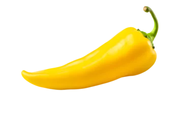 Fotobehang Yellow hot chili pepper, isolated on transparent background © Oksana