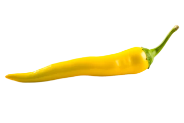 Keuken spatwand met foto Yellow hot chili pepper, isolated on transparent background © Oksana
