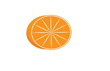 Orang fruit. Oranges that are segmented on a white background.