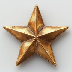 Shiny golden star award isolated on grey background - 757283736