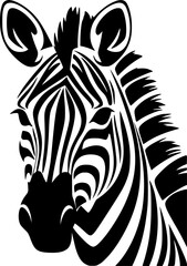 Zebra | Minimalist and Simple Silhouette - Vector illustration