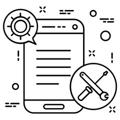app development icon, simple vector design