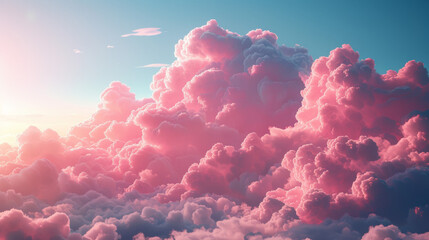 Serene Sky with White Square and Pink Hues
 - obrazy, fototapety, plakaty
