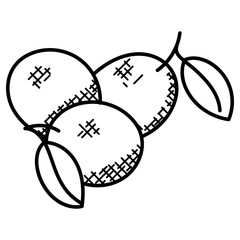 apricots icon, simple vector design