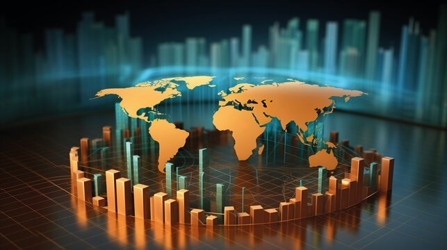 worldwide globalization and international business, global trade and economy shipping, networking of goods shipping and logistics