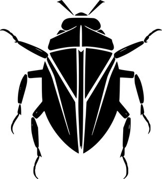 Cockroach - Black and White Isolated Icon - Vector illustration