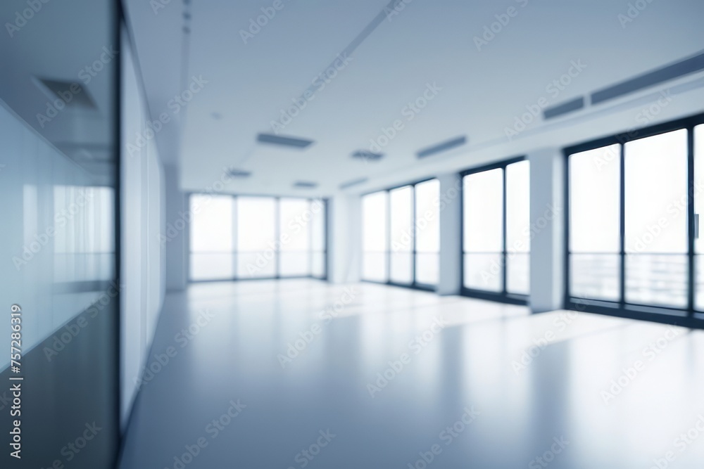 Wall mural Abstract blurred office interior room. blurry working space defocused effect. background or backdrop in business concept