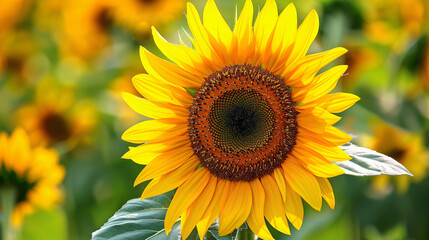 Sunflower Centre close up stock photo