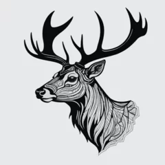 Foto auf Acrylglas vector isolated of deer head © Iqbal