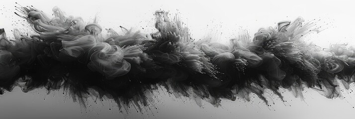 Abstract Ink Black Stain Splash Watercolor, Background HD, Illustrations