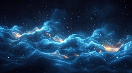 Abstract Lines Aurora Borealis Night Sky, Background HD, Illustrations