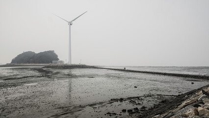 먼지와 풍력발전기