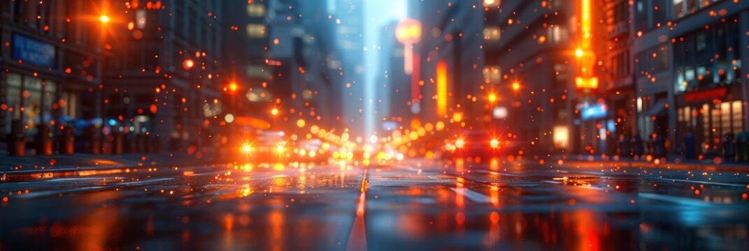 Abstract Motion Blur City, Background HD, Illustrations