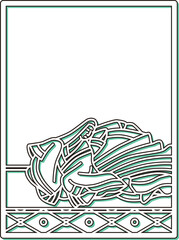 シンプルカラーシャドウ百人一首　紫式部