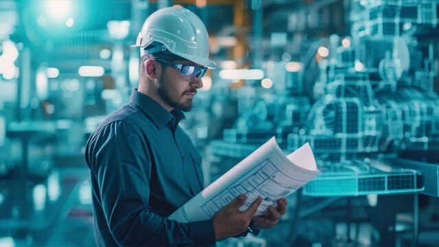engineer at work in factory