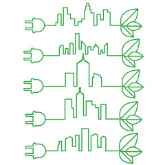 Eco city design template vector illustration